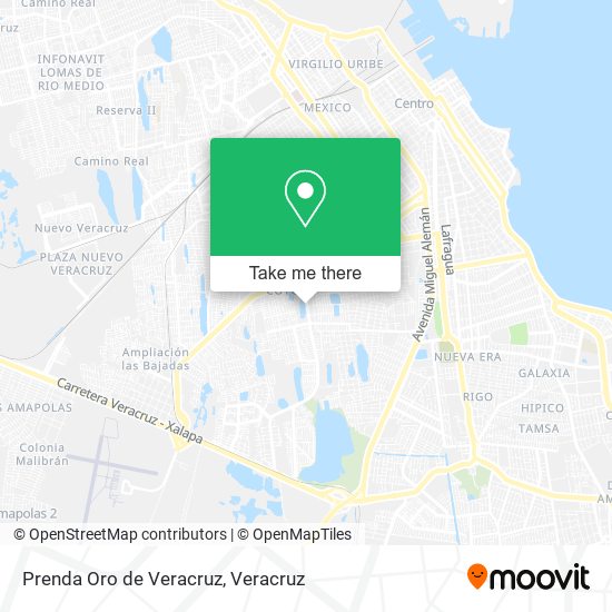 Prenda Oro de Veracruz map