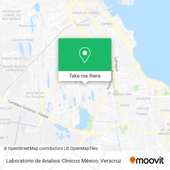 Mapa de Laboratorio de Analisis Clinicos México