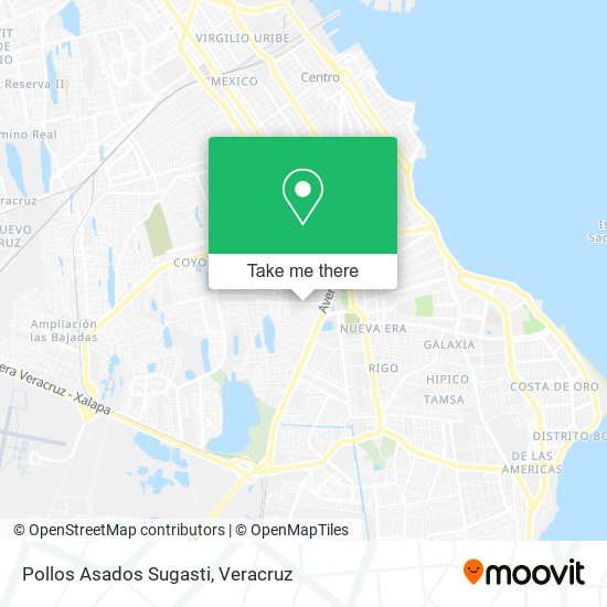 Pollos Asados Sugasti map