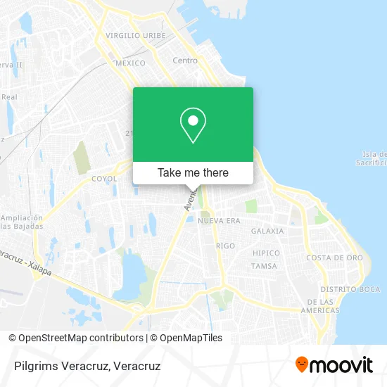 Pilgrims Veracruz map