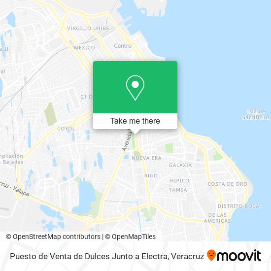Puesto de Venta de Dulces Junto a Electra map