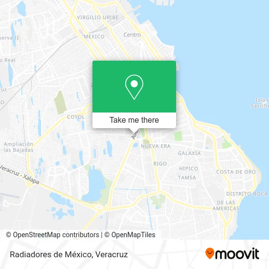 Radiadores de México map