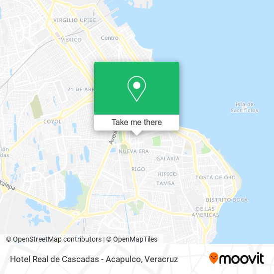 Mapa de Hotel Real de Cascadas - Acapulco