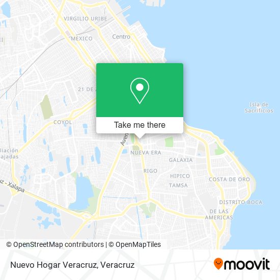 Nuevo Hogar Veracruz map