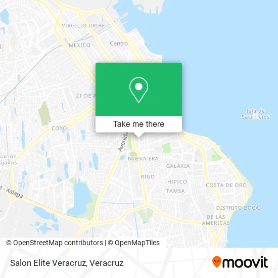 Salon Elite Veracruz map