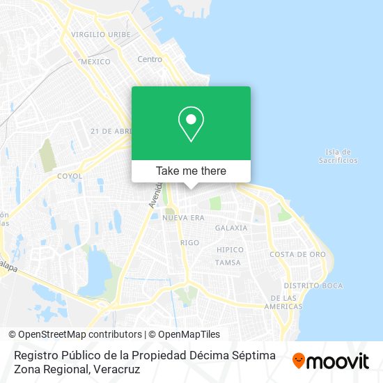 Registro Público de la Propiedad Décima Séptima Zona Regional map