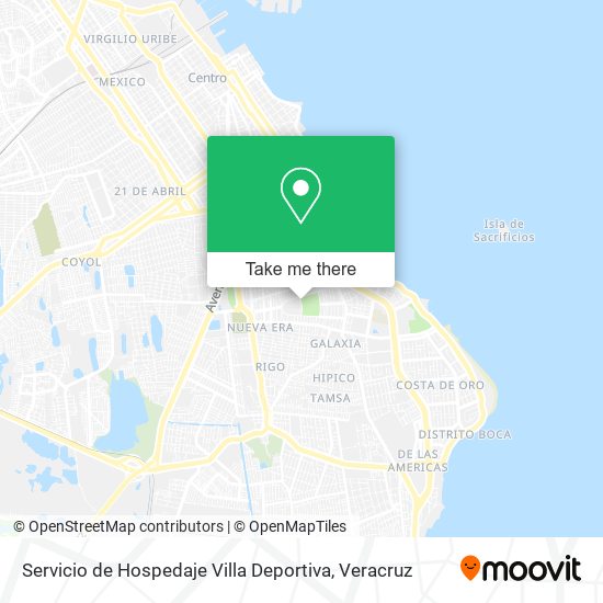 Mapa de Servicio de Hospedaje Villa Deportiva