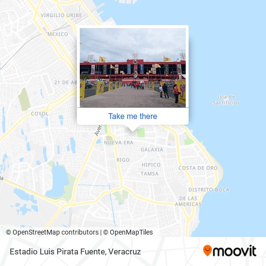 Mapa de Estadio Luis Pirata Fuente