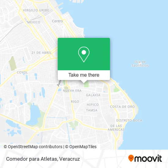 Comedor para Atletas map