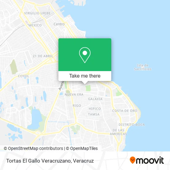 Tortas El Gallo Veracruzano map