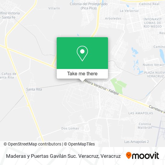 Maderas y Puertas Gavilán Suc. Veracruz map