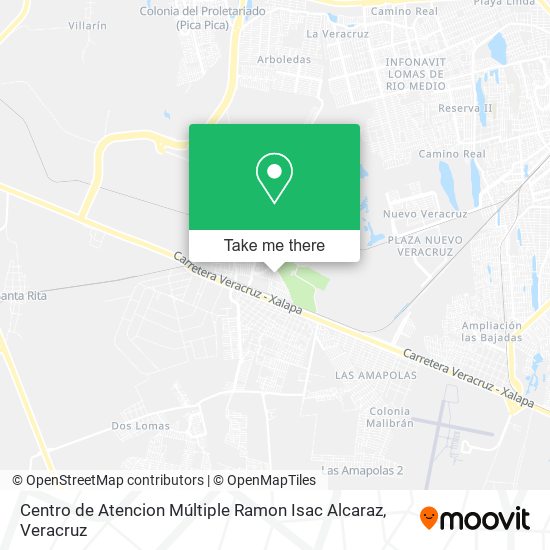 Mapa de Centro de Atencion Múltiple Ramon Isac Alcaraz