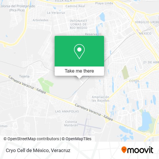 Mapa de Cryo Cell de México