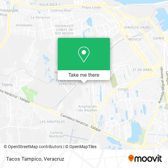 Tacos Tampico map
