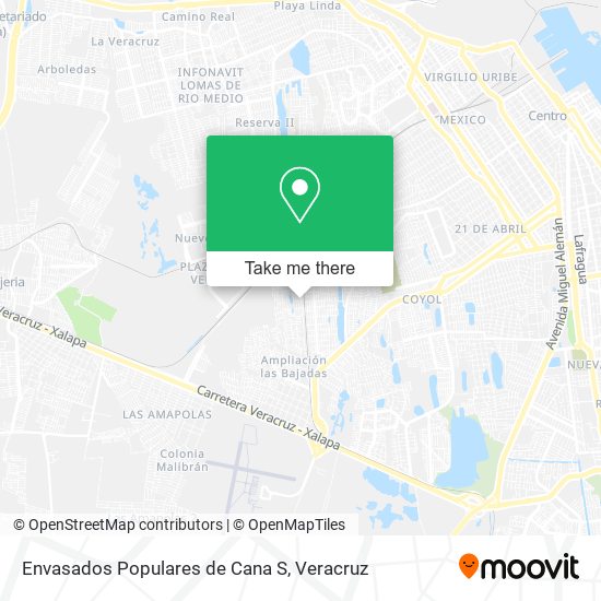 Mapa de Envasados Populares de Cana S
