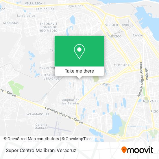 Super Centro Malibran map