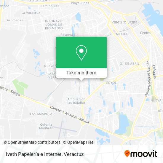 Iveth Papelería e Internet map
