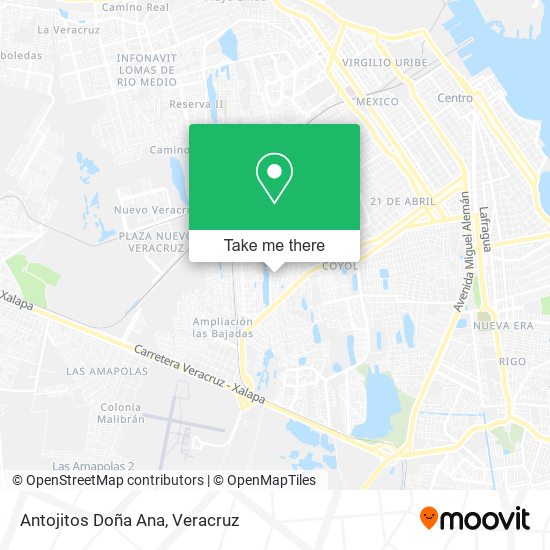 Mapa de Antojitos Doña Ana