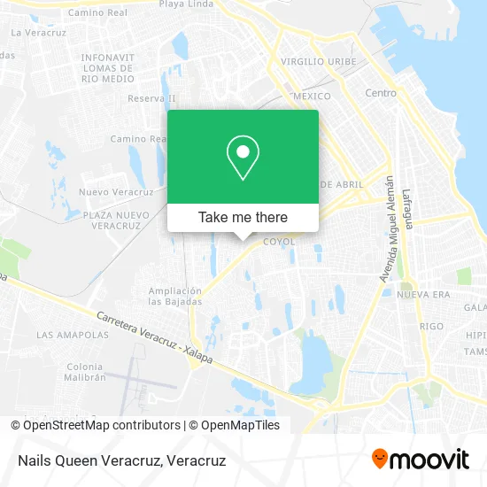 Nails Queen Veracruz map