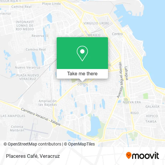 Placeres Café map