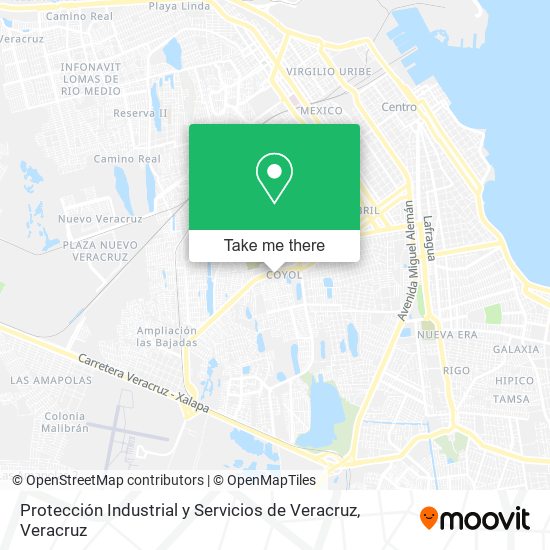Protección Industrial y Servicios de Veracruz map