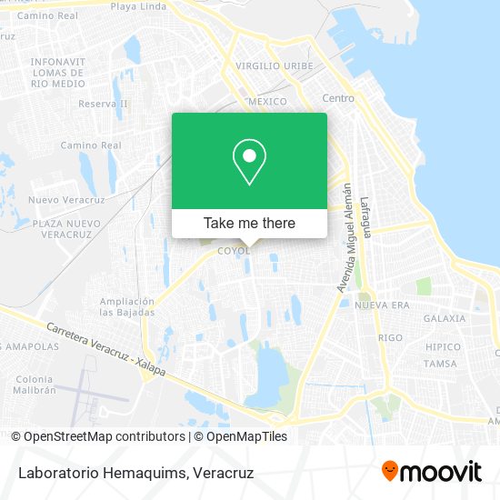 Laboratorio Hemaquims map