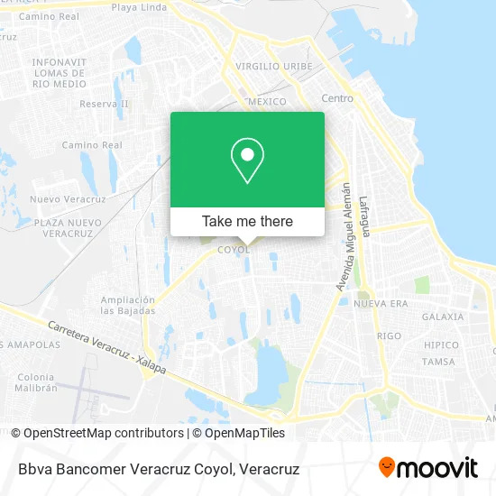 Bbva Bancomer Veracruz Coyol map
