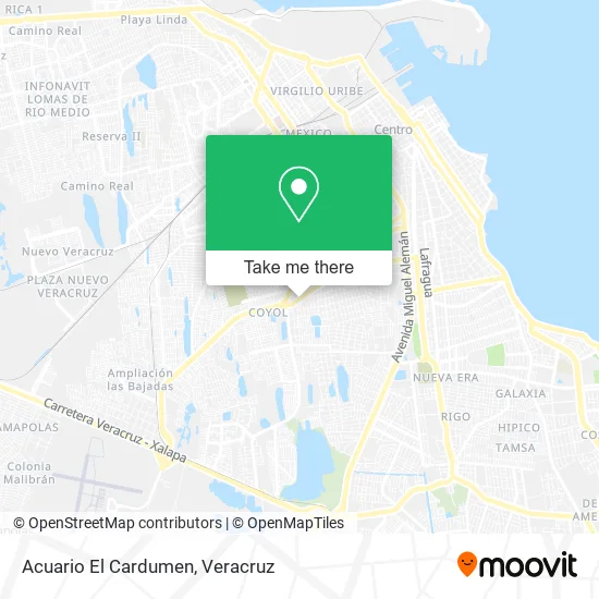 Acuario El Cardumen map