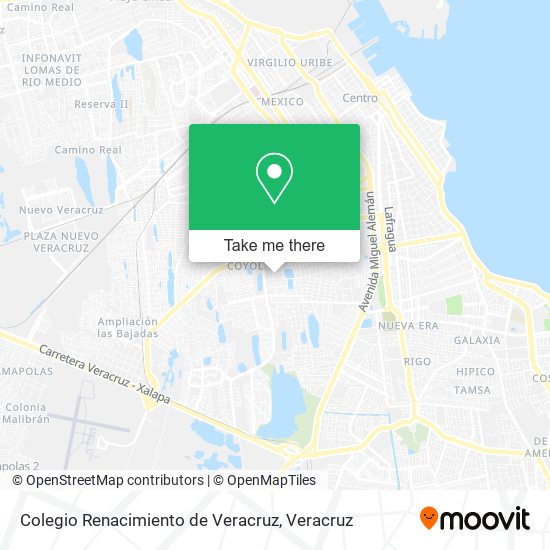 Mapa de Colegio Renacimiento de Veracruz
