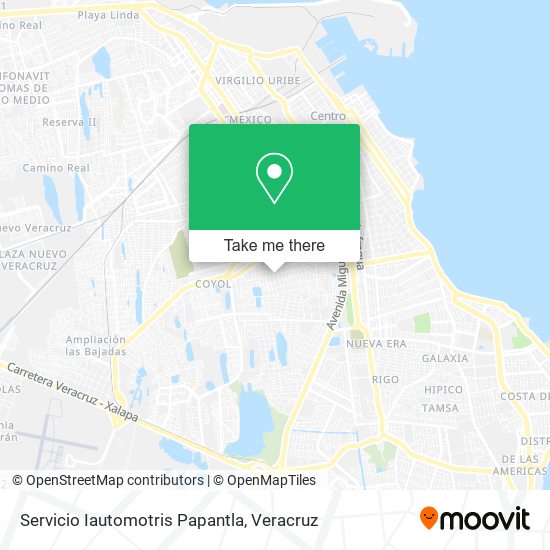 Servicio Iautomotris Papantla map