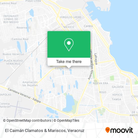 El Caimán Clamatos & Mariscos map