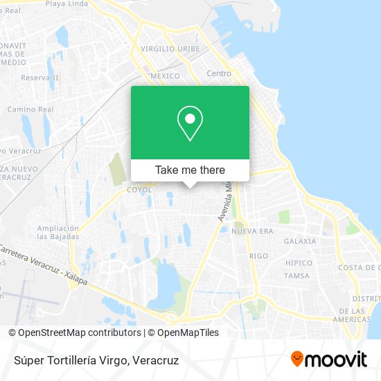 Mapa de Súper Tortillería Virgo