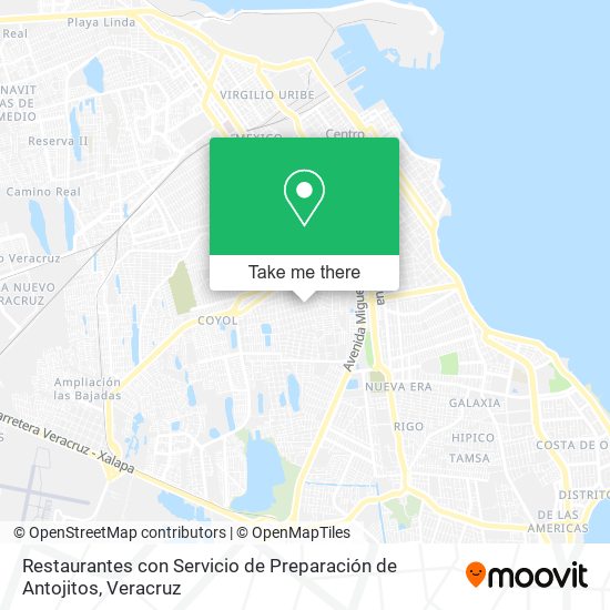 Restaurantes con Servicio de Preparación de Antojitos map
