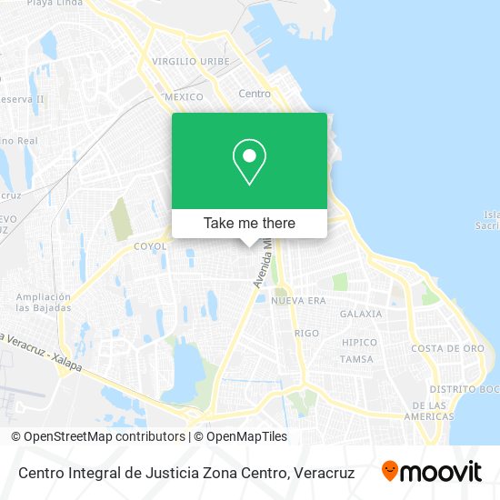 Mapa de Centro Integral de Justicia Zona Centro