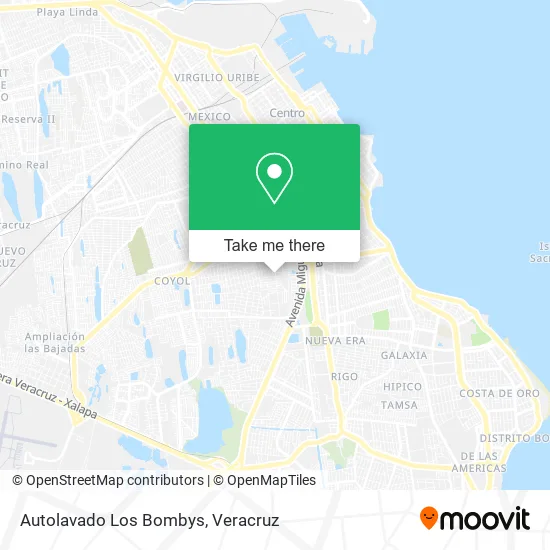 Autolavado Los Bombys map