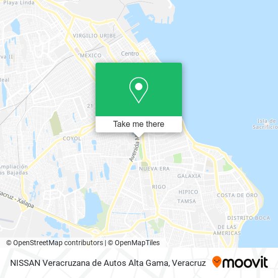 NISSAN Veracruzana de Autos Alta Gama map