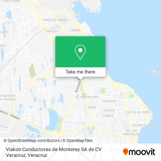 Mapa de Viakon Conductores de Monterey SA de CV Veracruz