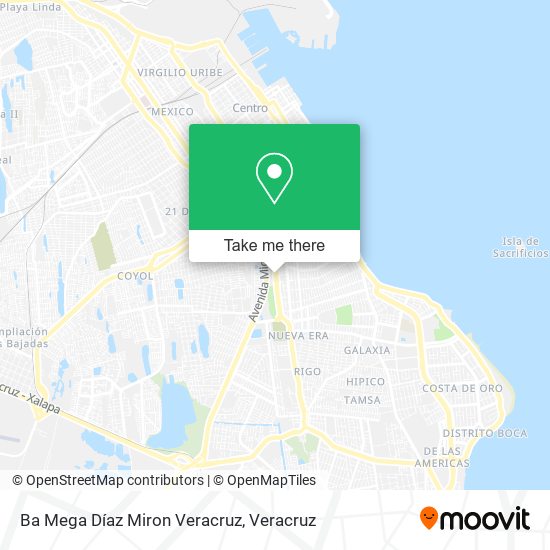 Mapa de Ba Mega Díaz Miron Veracruz