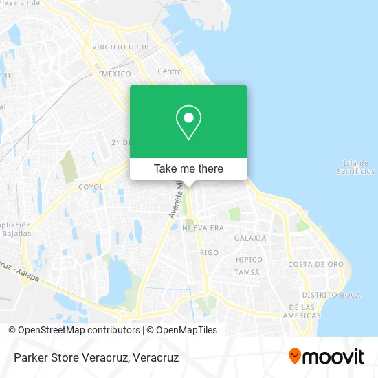 Parker Store Veracruz map