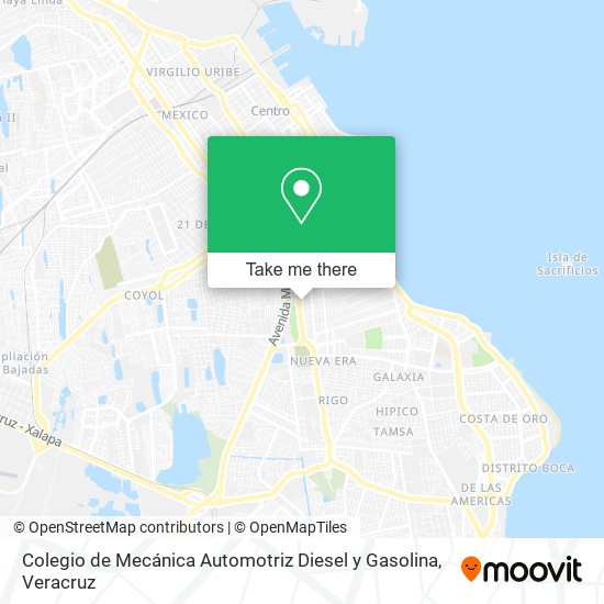 Mapa de Colegio de Mecánica Automotriz Diesel y Gasolina