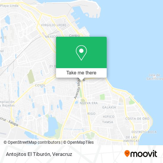 Mapa de Antojitos El Tiburón