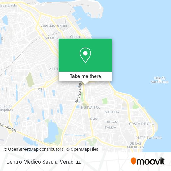 Centro Médico Sayula map