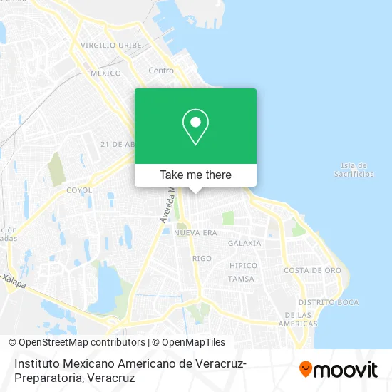 Mapa de Instituto Mexicano Americano de Veracruz-Preparatoria