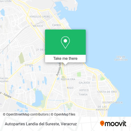 Autopartes Landia del Sureste map