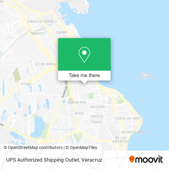 Mapa de UPS Authorized Shipping Outlet