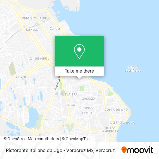 Mapa de Ristorante Italiano da Ugo - Veracruz Mx