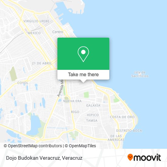 Mapa de Dojo Budokan Veracruz