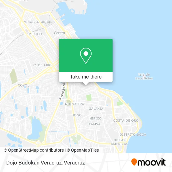 Dojo Budokan Veracruz map