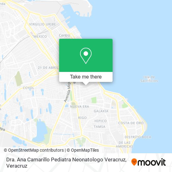 Dra. Ana Camarillo Pediatra Neonatologo Veracruz map