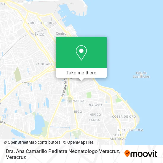 Dra. Ana Camarillo Pediatra Neonatologo Veracruz map
